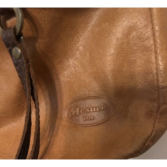 Vintage mesace hobo Style Leather Bag  Camel And Brown Boho Lightweight - Picture 4 of 12